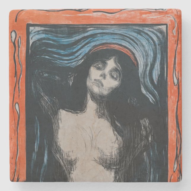 Dessous-de-verre En Pierre Edvard Munch - Madonna Lithographie (Devant)