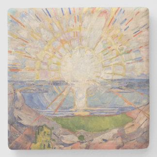 Dessous-de-verre En Pierre Edvard Munch Peinture murale Le Soleil (Solen) (19