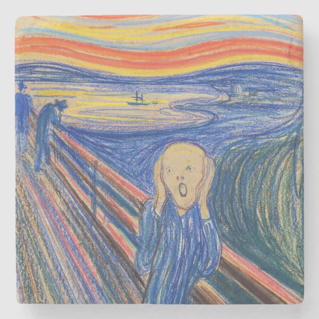 Dessous-de-verre En Pierre Edvard Munch - The Scream 1895 (Devant)