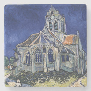 Dessous-de-verre En Pierre Église Auvers-sur-Oise peignant Vincent van Gogh