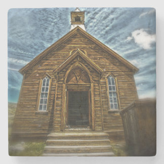 Dessous-de-verre En Pierre Église de la ville fantôme