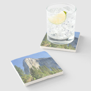 Dessous-de-verre En Pierre El capitan au-dessus de la rivière Merced - vallée