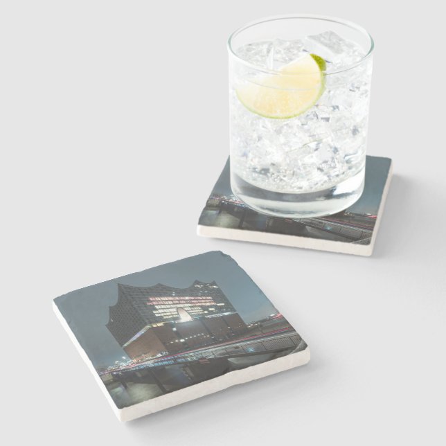 Dessous-de-verre En Pierre Elbphilharmonie Hambourg (Côté)