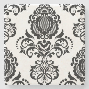 Dessous-de-verre En Pierre Elégant Vintage Damask Texture sans joint