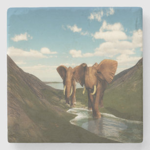 Dessous-de-verre En Pierre Eléphant