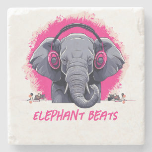 Dessous-de-verre En Pierre Elephant Beats DJ