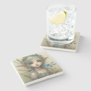 Dessous-de-verre En Pierre Elfe et libellule 4