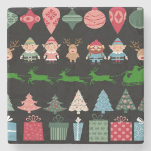 Dessous-de-verre En Pierre Elfes de Noël et plus