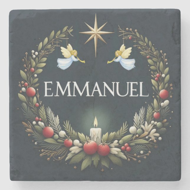 Dessous-de-verre En Pierre Emmanuel Christmas angels (Devant)