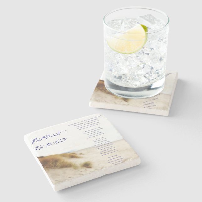 Dessous-de-verre En Pierre empreintes dans le sable (Côté)