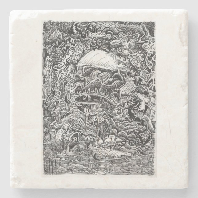 Dessous-de-verre En Pierre En attendant le Maelstrom (Devant)