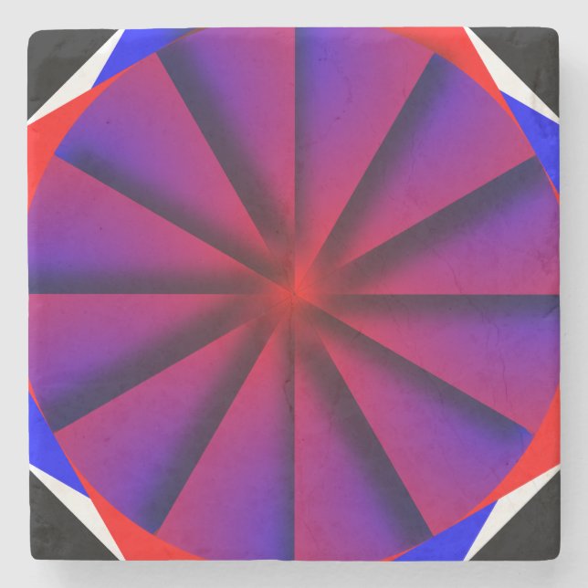 Dessous-de-verre En Pierre Endless Pinwheel par Kenneth Yoncich (Devant)