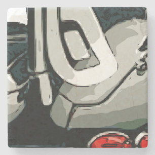 DESSOUS-DE-VERRE EN PIERRE ENDURANCE - FIN N N° 6