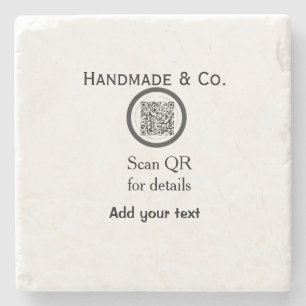 Dessous-de-verre En Pierre entreprise artisanale affaires Scan QR détails nom