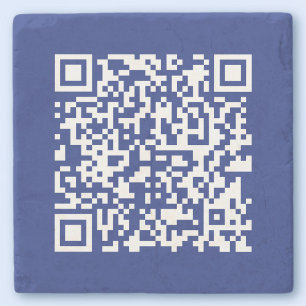 Dessous-de-verre En Pierre Entrer l'URL Généré instantanément Code QR   bleu 