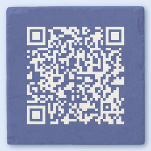 Dessous-de-verre En Pierre Entrez l'URL Code QR généré instantanément Bleu