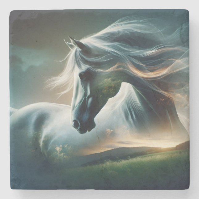 Dessous-de-verre En Pierre Equine Majesty (Devant)