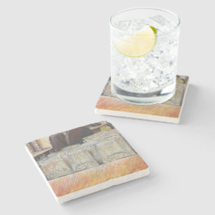 Dessous-de-verre En Pierre Équivalent lumineux des émotions passionnées