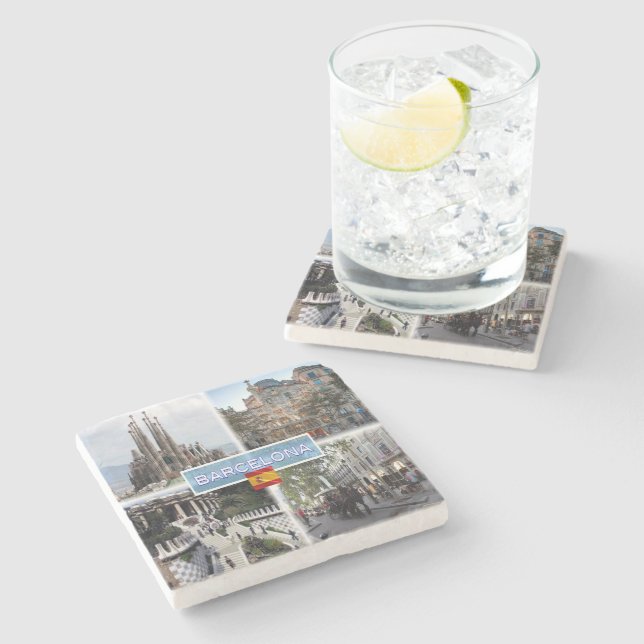 Dessous-de-verre En Pierre ES Barcelona - Sagrada Familia - Casa Batllo (Côté)