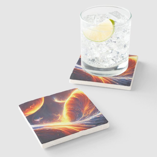 Dessous-de-verre En Pierre Espace d'eau de feu (Côté)