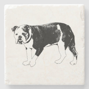 Dessous-de-verre En Pierre Esprit Actif, Scène de Bouledogue