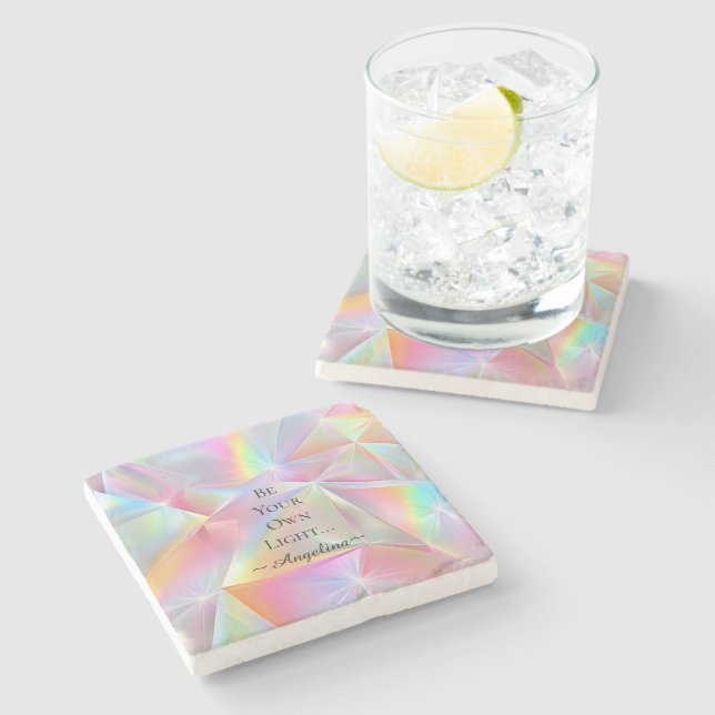 Dessous-de-verre En Pierre Esthétique holographique (Côté)