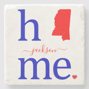 Dessous-de-verre En Pierre État du Dessous de verre de pierre du Mississippi