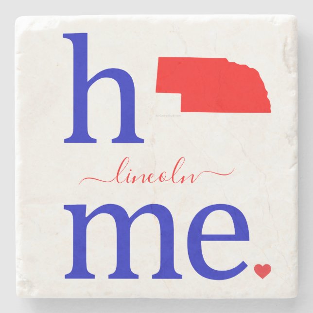 Dessous-de-verre En Pierre État du Dessous de verre de pierre du Nebraska (Devant)