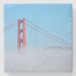 Dessous-de-verre En Pierre États-Unis, Californie. Golden Gate Bridge au mati