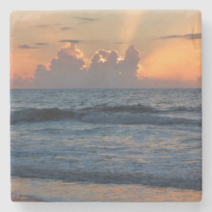 Dessous-de-verre En Pierre États-Unis, Géorgie, île de Tybee, plage de Tyb