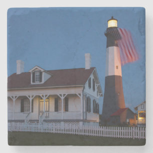Dessous-de-verre En Pierre États-Unis, Géorgie, Tybee Island, Drapeau flottan