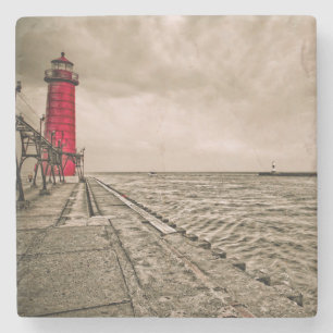 Dessous-de-verre En Pierre États-Unis, Michigan, Grand Haven Lighthouse