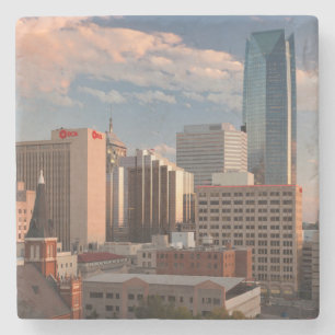 Dessous-de-verre En Pierre États-Unis, Oklahoma, Oklahoma City, Ville élev