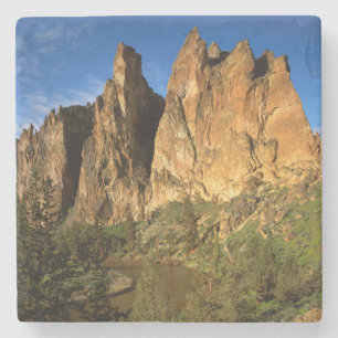 Dessous-de-verre En Pierre États-Unis, Oregon, Falaises de granit à Smith Roc