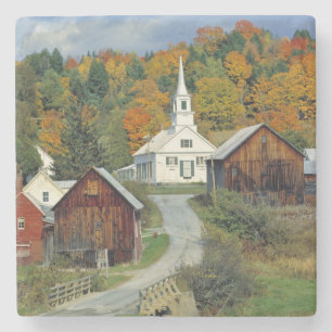 Dessous-de-verre En Pierre États-Unis, Vermont, Waits River. Le feuillage d'a