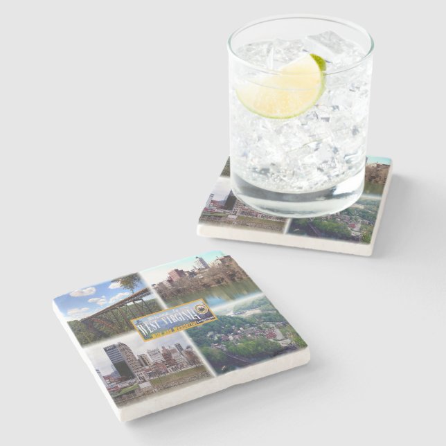 Dessous-de-verre En Pierre États-Unis - Virginie-Occidentale - New River Gorg (Côté)