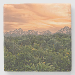 Dessous-de-verre En Pierre États-Unis, Wyoming, Parc national de Grand Teton