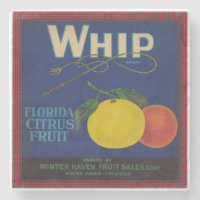 Étiquette de fruits vintage à argile de whip