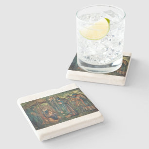 Dessous-de-verre En Pierre Étoile de Bethléem (par Edward Burne-Jones)
