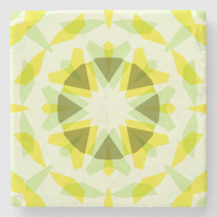 Dessous-de-verre En Pierre Etoile verte Jaune Lumineuse Décor Dopamine Art Ki
