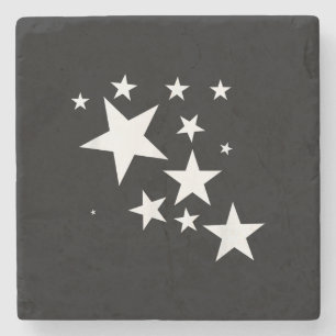 Dessous-de-verre En Pierre Étoiles Blanches Star-Motif-Design Costume cadeau