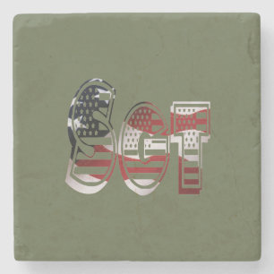 Dessous-de-verre En Pierre Extraordinaire patriotique militaire unique