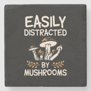 Dessous-de-verre En Pierre Facilement Distrait Par Les Champignons