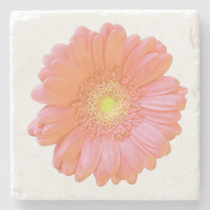 Dessous-de-verre En Pierre Faisée de gerbera orange