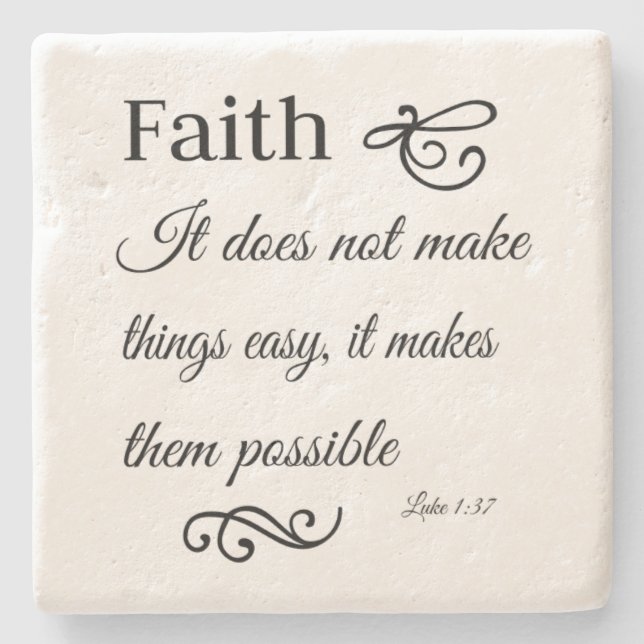 Dessous-de-verre En Pierre Faith Luke 137 Cadeau de chauffage domestique (Devant)