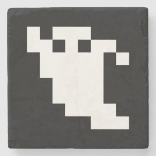 Dessous-de-verre En Pierre Fantôme à 8 bits pour pixels