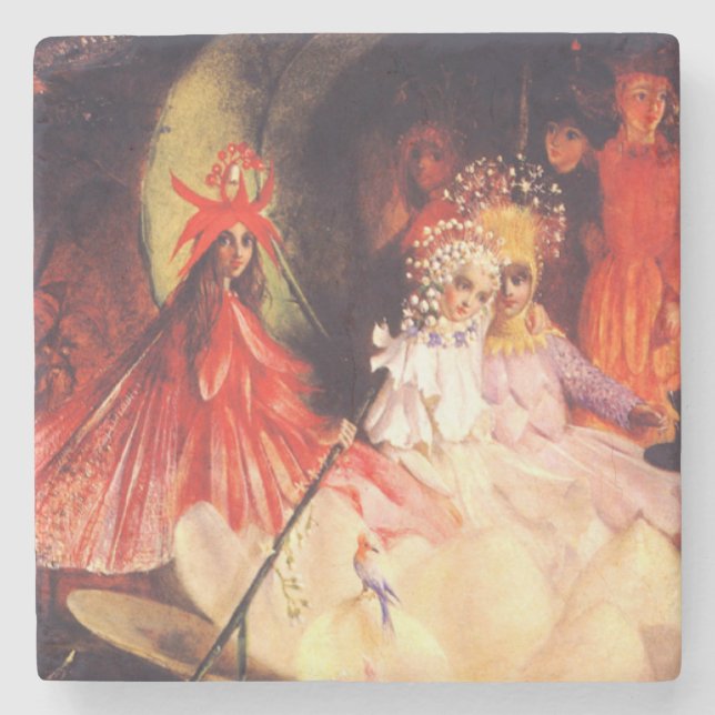 Dessous-de-verre En Pierre Fées d'été (Devant)