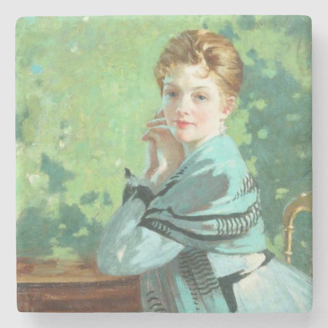 Dessous-de-verre En Pierre Felicity (par George Henry) (Devant)