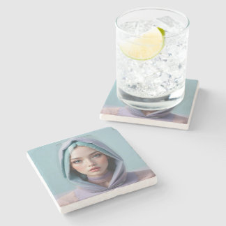 Dessous-de-verre En Pierre Femme d'art de sable faciale