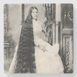 Dessous-de-verre En Pierre Femme victorienne aux cheveux longs
